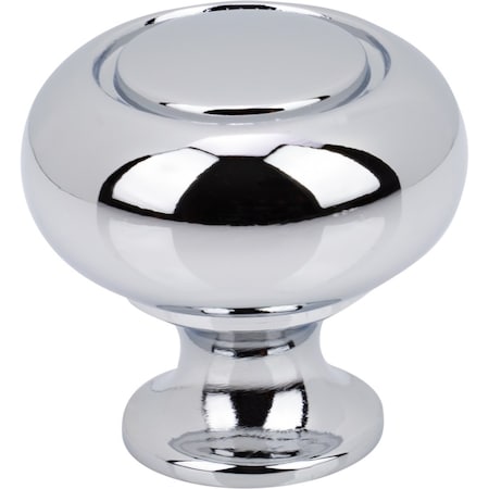 Designperfect 1-1/4 Diameter Round Cabinet Knob, Polished Chrome DPA-R31KPC