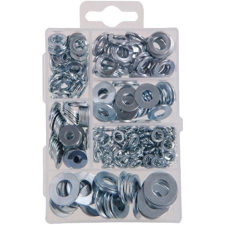 Hillman Steel Flat Lock & Washer Assortment, 277 Pcs. 130208