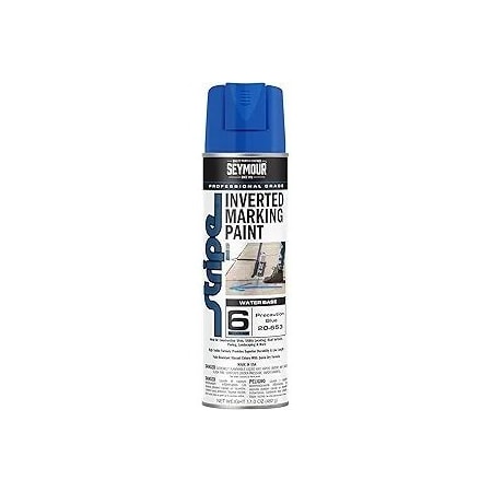 Seymour Midwest Stripe 6-Series Inverted Ground Marking Paint, Precaution Blue net 17oz. 20653-1