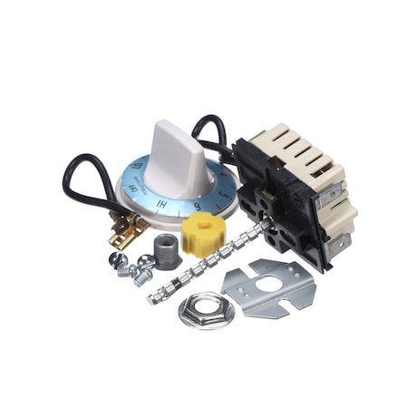 Hickory Infinite Switch Kit, Temperature, 240VAC, 15A, Blue and White, 0-7 Settings 903