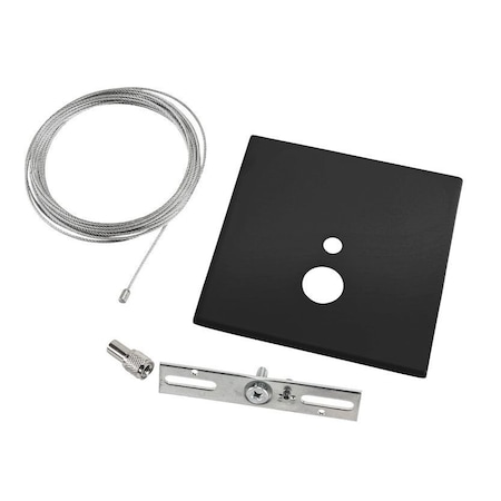 Keystone Canopy Cover Non-Feed Kit, J-Box / Stud Mount | 5" Square | Black KT-LALED-5SC-1-NF-KIT-B