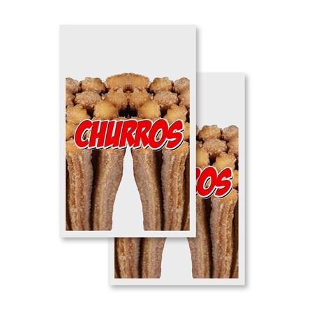 Signmission Churros, Vinyl Decals Only 24 Inch x 36 Inch, Vinyl Decal, 2PK DSB-2436-2PACK-Churros