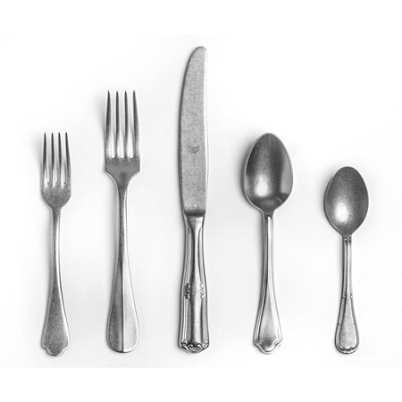 Mepra Original Vintage Flatware  Set - 5 Pcs. - Pewter 100022005