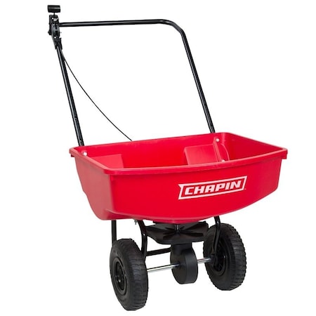 Chapin 70 lbs Cap Push Spreader For Turf, Rubber Tires 8001A