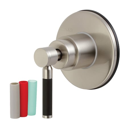 Kingston Brass Single-Handle Six-Way Diverter Valve with Round Trim Kit, Brushed Nickel KS4038DKL