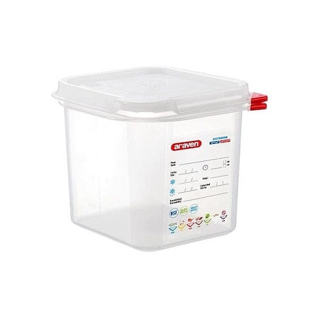 Araven Food Pan With Airtight Lid 1/6 Size 6" 03025