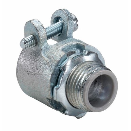 Topaz Straight Squeeze BX-Flex Connector 1" Malleable Iron 153Mi