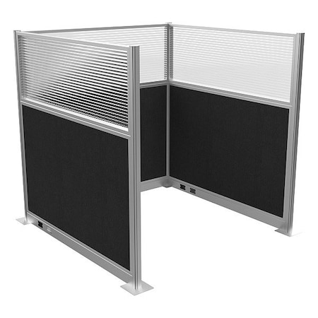 Versare Cubicle Kit, Black, 72 in H HPEKU-66-S-DX-FL