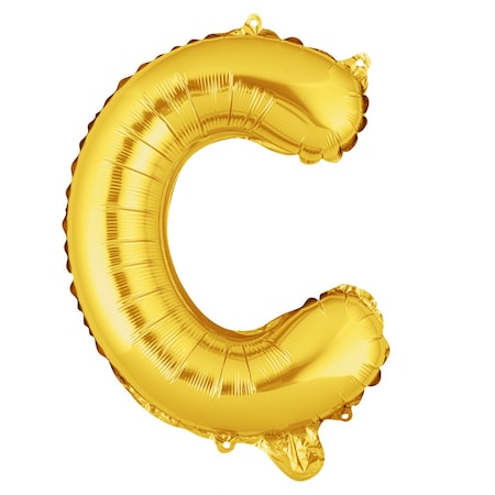 Restaurantware Balloonify Gold Mylar Letter C Balloon - 16in - 1 count box RWP0997GD
