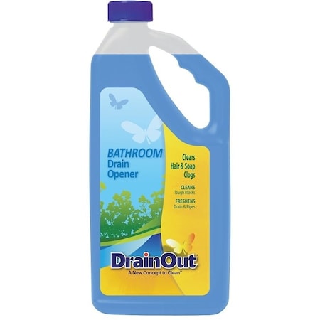 Drain Out Drain Opener, Liquid, Blue, Citrus, 32 oz, Bottle DOB0632N