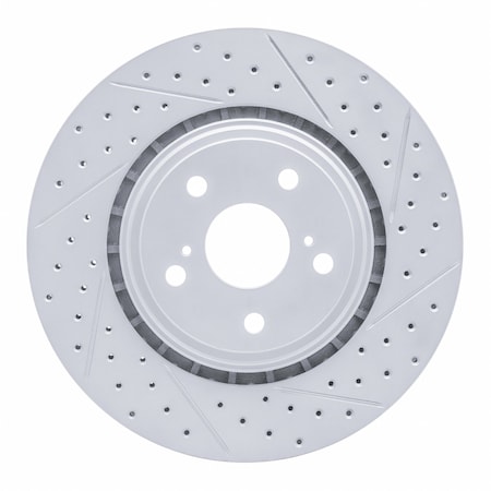 Dynamic Friction Co DFC Geoperformance Rotor - Drilled and Slotted 830-76138R