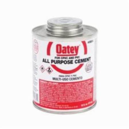 Oatey All Purpose Medium Body Solvent Cement, 16 oz Container, Milky Clear 30834