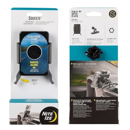 Nite Ize Squeeze Series Universal Dash Mount, Dash Mounting SUDK-01-R8