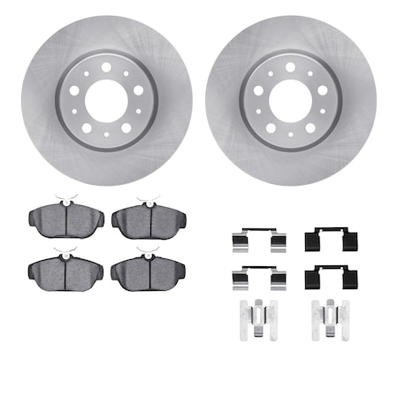 Dynamic Friction Co DFC Brake Rotor with 5000 Brake Pads and Hardware Kit 6512-27169