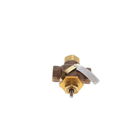 Schneider Electric Venta. Globe Valve. 1/2 in. 3-way mixing. straight threaded NPT. stem up closes port A. brass trim. VB-7313-0-4-02