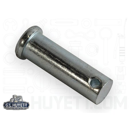 Huyett Clevis Pin, Zinc Plated, 0.438 in Dia x 1.391 in Overall L x 1.625 in Shank L x 0.156 in Hole Dia CLPZ-0437-1625
