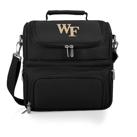 Picnic Time Family Of Brands NCAA Wake Forest Demon Deacons Pranzo Lunch Bag - Insulated Lunch Box with Picnic Set 512-80-175-614-0
