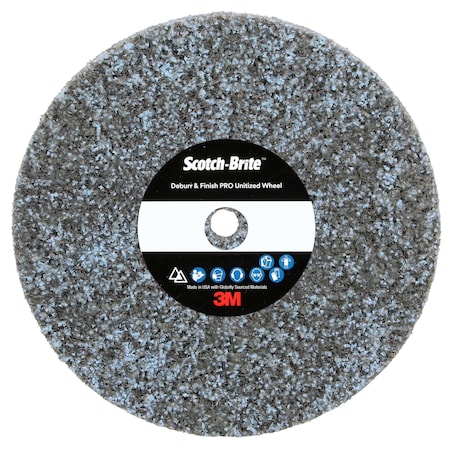 Scotch-Brite Deburr and Finish Pro Unitized Wheel, 9C Extra Coarse+, 6 in x 1/8 in x 1/2 in, 16PK DP-UW