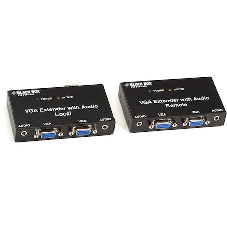 Black Box Vga Extender Kit w/ Audio, 2-Port Loca AC556A-R2