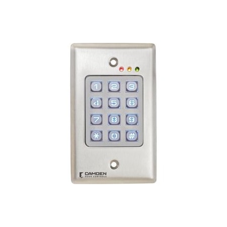 Camden Door Controls Keypad, Battery Operated Metal Backlit Keypad,  CM-120TX