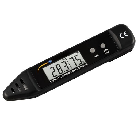 Pce Instruments Pen-type thermo-hygrometer, measures 14-122 deg F and 20-90% RH with MIN/MAX and 10 s sampling PCE-PTH 10