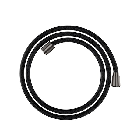 Axor Shower Solutions Textile Hose with Cylindrical and Conical Nut, 63" in Brushed Black Chrome 28259340