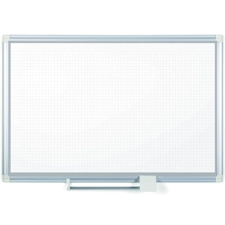 Mastervision Planning Board, Steel, 48 in, 72 in, Aluminum Frame, White, Gloss GA27109830A