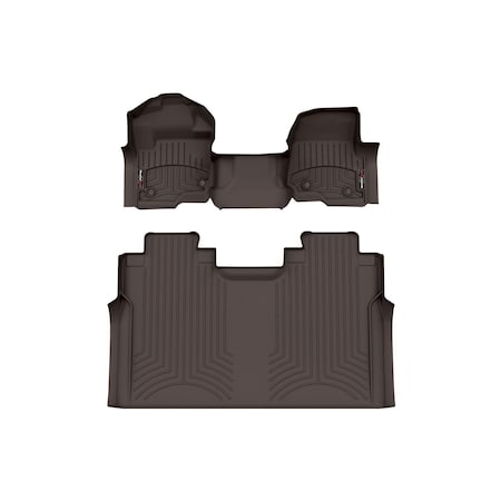 Weathertech Cocoa, Front and Rear Floorliners  Over The Hump 4710331-476974