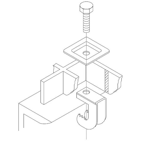 Fibergrate Fiberglass Grating Clip, Clip Assembly, 316 Stainless Steel, 3/8 in, 25PK 710210/25