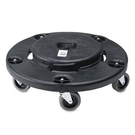 Rcp Brute Round Twist On/Off Dolly  350 lb Capacity  18dia x 6 5/8h  Black 264000BK