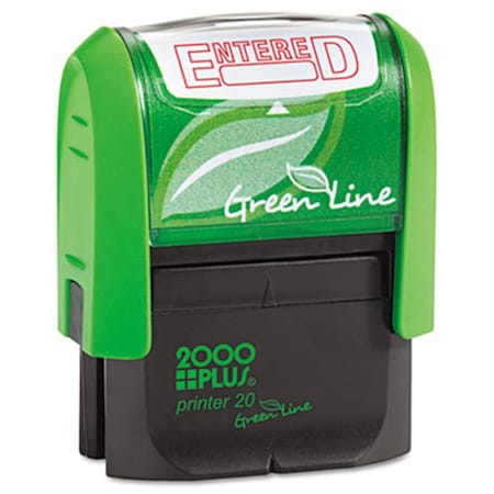 2000 Plus Green Line Message Stamp  Entered  1.5 x .56  Red 35348
