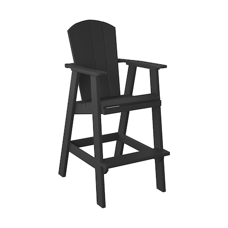 Polybird BALCONY CHAIR "BAR HEIGHT".        BLACK POLYBIRD P4-B
