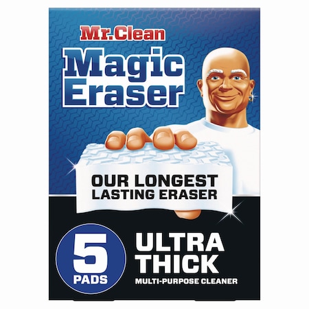 Mr. Clean Magic Eraser, Ultra-Thick, 4.6in x 2.3in, 1.2in Thick, White, 10PK 80764981