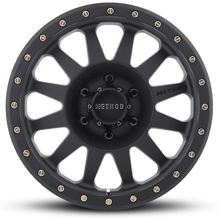 Method Race Wheels 15X8 DOUBLE STANDARD 5X4.5 BP 3.5IN B/S -24 O/S - MATTE BLACK MR30458012524N