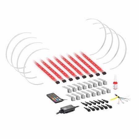 Heise RGB Expandable Wheel Rings - 11inch-14inch HE-RGB-WS