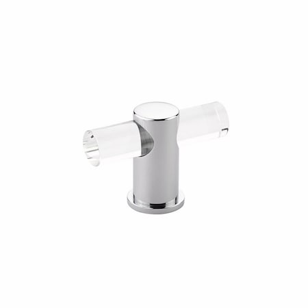 Schaub Lumiere Cabinet T Knob with Acrylic Polished Chrome Finish 401-26