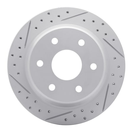 Dynamic Friction Co DFC Geoperformance Rotor - Drilled and Slotted 830-48037L