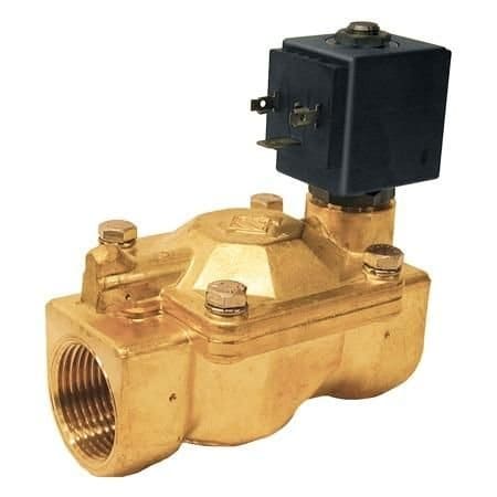 Omega Solenoid Valve, -FLO, 2-Way, N.O, Pilot Operated, 3/4 ", 9.8 Cv, AC/DC Coil, Brass Body, SS, C SV6004-NO
