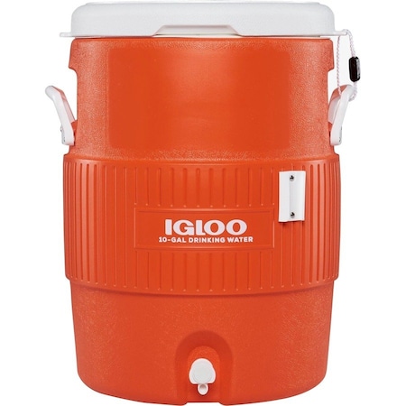 Igloo 42021 10 Gallon Seat Top Beverage Cooler - Orange 42021