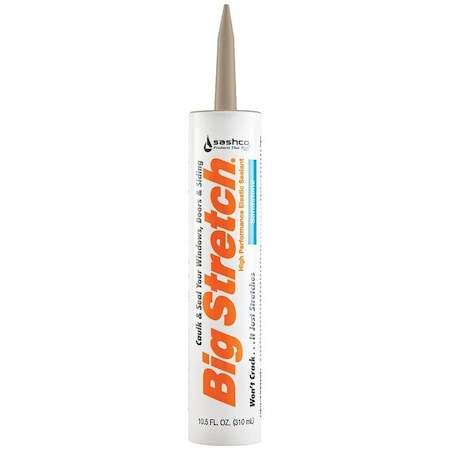 Big Stretch Elastomeric Sealant, Sandstone, 4 to 5 days Curing, 40 to 120 deg F, 10.5 oz 10080