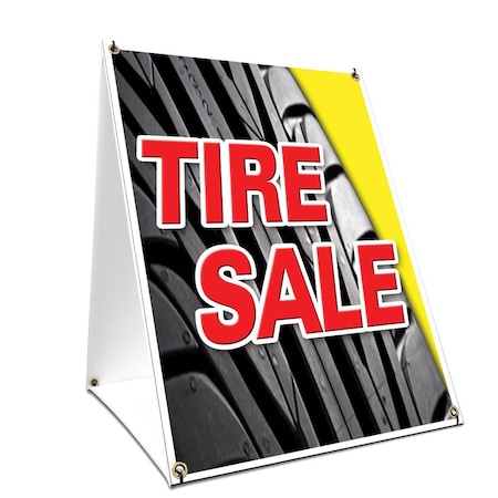 Signmission Tire Sale1, 24 Inch x 18 Inch A-frame Yard Sign, Plastic Sign SBC-1824-Tire Sale1