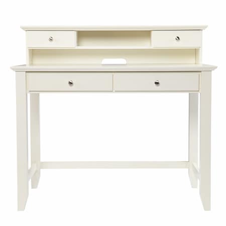 Homeroots Creamy White Secretary Writing or Computer Desk 402015