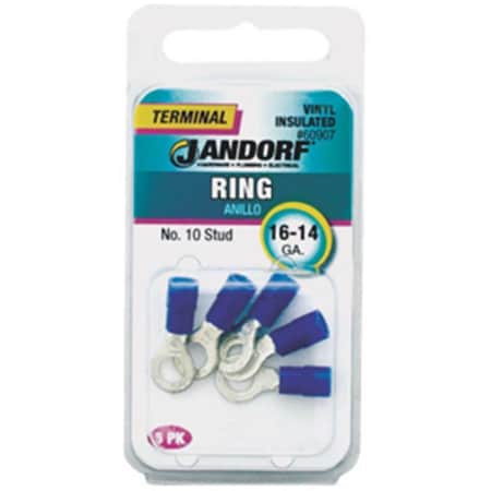 Jandorf Specialty Hardw 60907 Vinyl Insulated Ring Terminal 1614 ga., 10 in. Stud 3401098