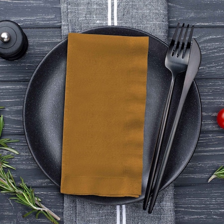 Smarty Had A Party Durable Glittering Gold Paper Dinner Napkins, 600PK 673276B-CASE