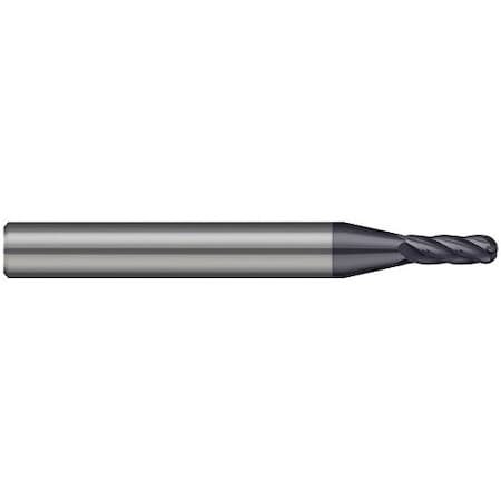 Harvey Tool Miniature End Mill-5 Flute-Ball, 715060-C3, AlTiN, .060" Cutter Diameter, .180" Length of Cut 715060-C3