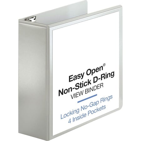 Business Source Ring Binder, White, Clear Sleeve BSN26963