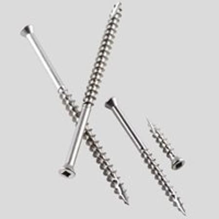 Simpson Strong-Tie Deck Screw, #7 x 2-1/4 in, 18-8 Stainless Steel, Trim Head, Square Drive S07225FB1