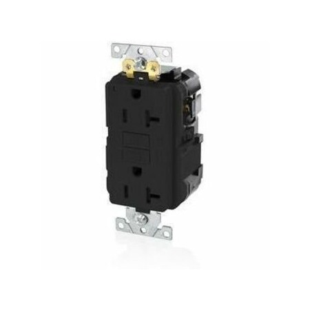 Leviton Self-Test GFCI Receptacle, Lev-Lok, 20 Amp, 125 VAC, 5-20R NEMA MGFN2-E