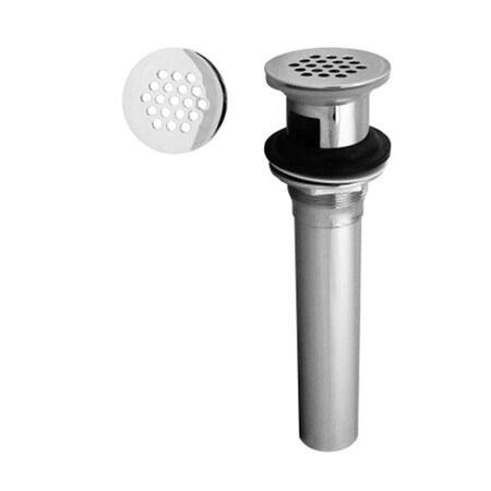 Westbrass Grid Strainer Lav Drain with Overflow Holes - Polished Brass D411-03