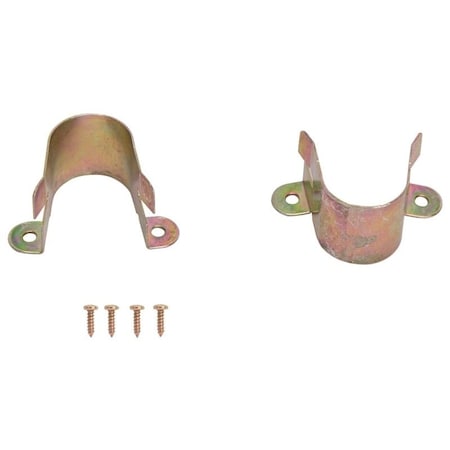 Prosource Closet Pole Bracket, Steel, Satin Brass Tone 33059CZB-PS